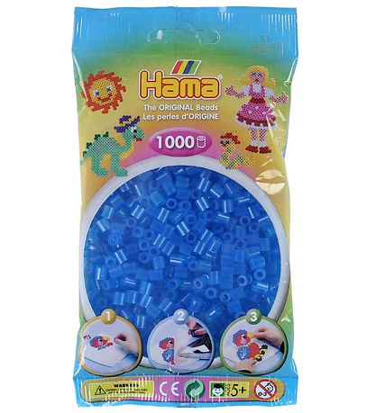 Hama Midi Beads - 1000 pcs - Transparent Blue