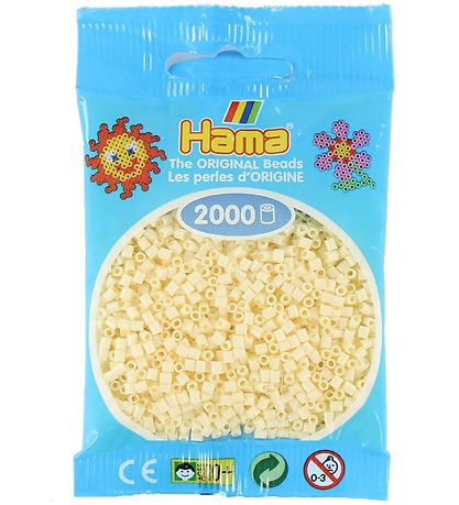 Hama Mini Perlur - 2000 Stk. - 02 Fílabeinshvítt