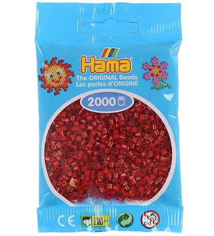 Hama Mini Perlur - 2000 Stk. - 22 Jólarautt
