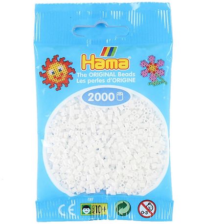 Hama Mini Perlur - 2000 Stk. - 01 Hvítur