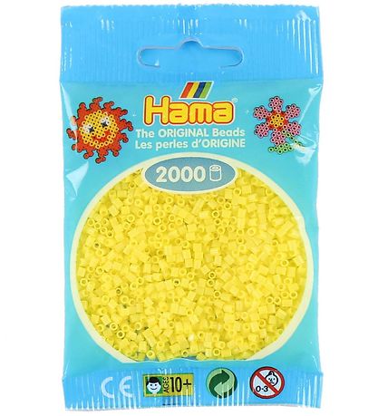 Hama Mini Perlur - 2000 Stk. - 43 Pastel Gult
