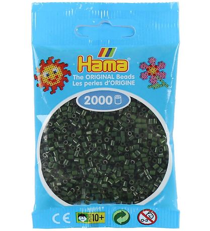 Hama Mini Perlur - 2000 Stk. - 28 Dökkgrænn