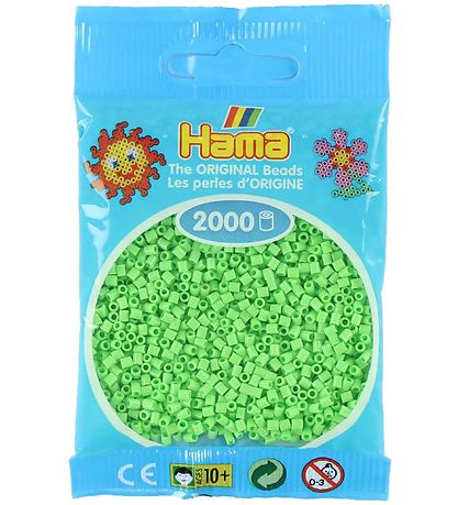 Hama Mini Perlur - 2000 Stk. - 47 Pastel Grænt
