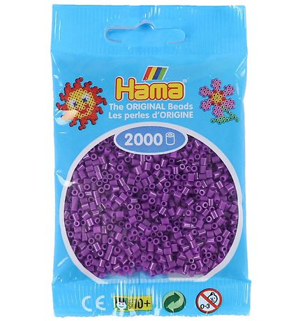 Hama Mini Perlur - 2000 Stk. - 07 Fjólublátt