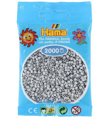 Hama Mini Perlur - 2000 Stk. - 70 Ljósgrár