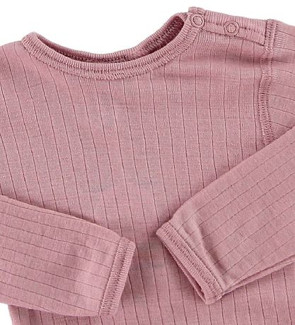 Joha Bodysuit L/S - Wool - Rose