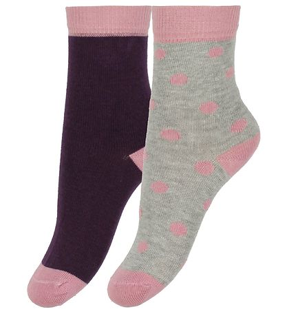 Minymo Socks - 5-Pack - Gray/Pink