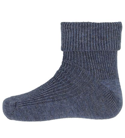 Minymo Socken - 2er-Pack - Blaumeliert meliert