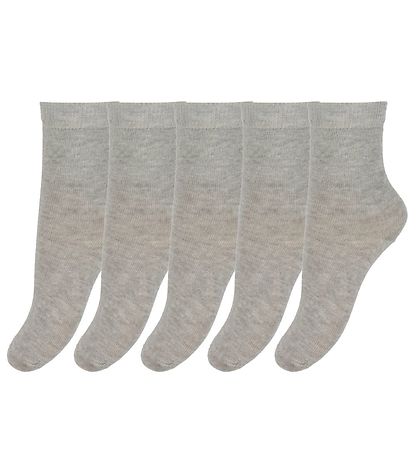 Minymo Strumpor - 5-pack - Gråmelerad