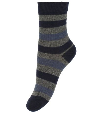 Minymo Socks - 5-Pack - Blue/Grey Striped