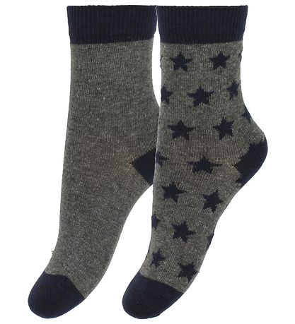 Minymo Socks - 5-Pack - Blue/Grey Striped