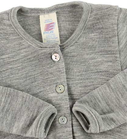 Engel Cardigan - Wol/Zijde - Grijs Gevlekt