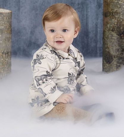En Fant Kleid - Beige m. Print