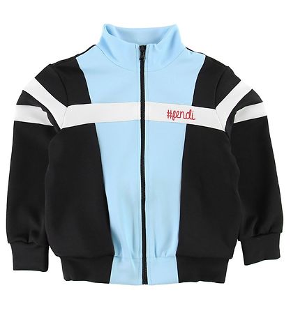 Fendi Kids Track Jacket Black Light Blue KW US