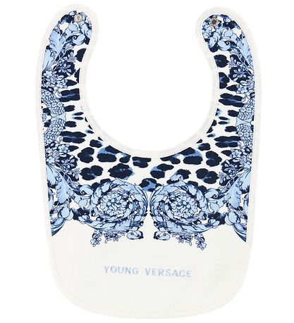 Young Versace Gift Box - Jumpsuit/Bib/Beanie - White/Blue Leo