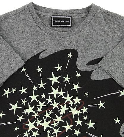 Young Versace T-shirt - Grey Melange w. Stars/Glow