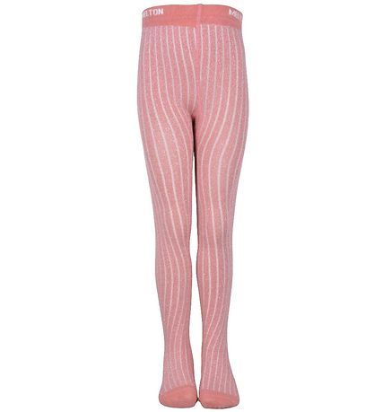 Melton Tights - Bamboo - Rose w. Glitter