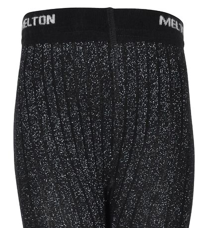 Melton Panty's - Bamboe - Zwart m. Glitter