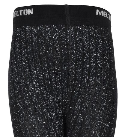 Melton Collants - Bambou - Noir av. Glitter