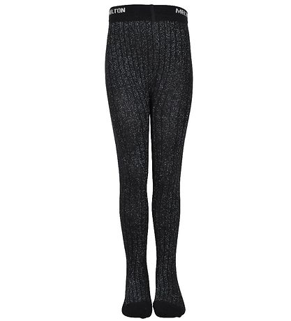 Melton Tights - Bamboo - Black w. Glitter