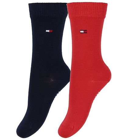 Tommy Hilfiger Chaussettes - 2 Pack - Basic - Rouge/Marine