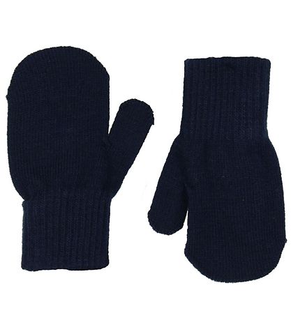 Melton Fäustlinge - 2er-Pack - Strick - Graumeliert Strick/Navy
