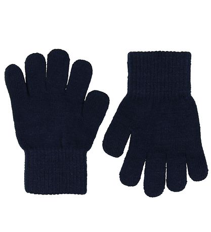 Melton Handschuhe - 2er-Pack - Strick - Graumeliert meliert/Navy