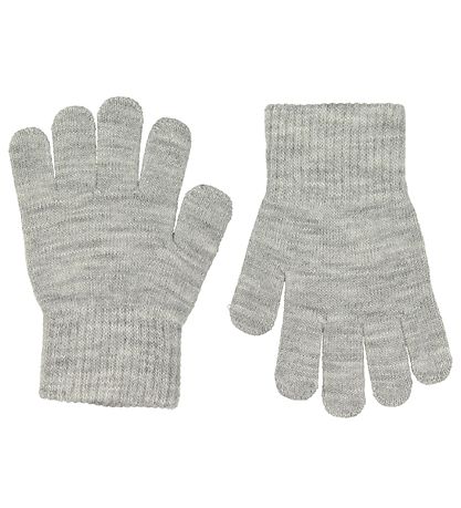 Melton Handschuhe - 2er-Pack - Strick - Graumeliert meliert/Navy