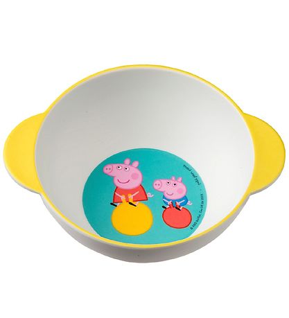Petit Jour Paris Bowl w. Handles - Melamine - Peppa Pig
