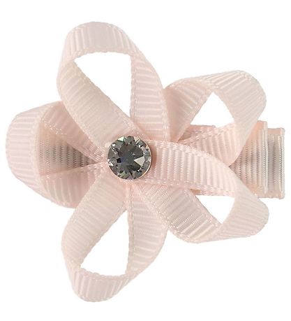 Little Wonders Blómaklemma - Ingrid - 4 cm - Grosgrain - Ljós Kó
