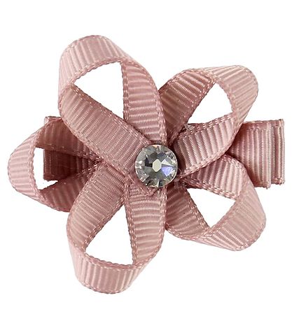 Little Wonders Blómaklemma - Ingrid - 4 cm - Grosgrain - Rykugt 
