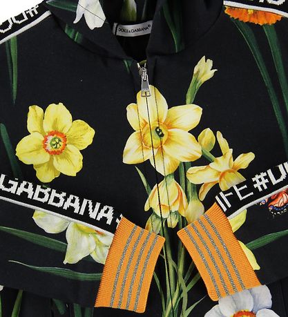 Dolce & Gabbana Kapuzenjacke - Schwarz m. Blumen