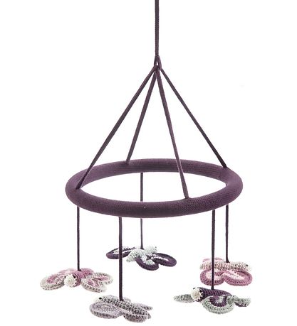 Smallstuff Baby-Mobiles - Schmetterlinge - Lila/Glitzer