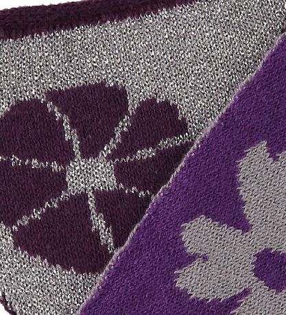 Smallstuff Bunting Banner - Flowers - 240 cm - Purple/Silver