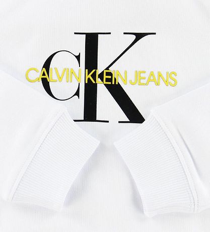 Calvin Klein Kapuzenpullover - Weiß m. Logo