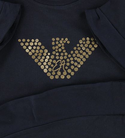 Emporio Armani Kleid - Navy m. Gold/Logo