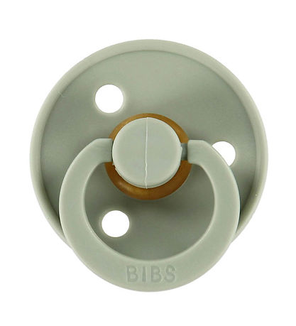 BIBS Colour Pacifiers - Size 2 - 2-Pack - Round - Sage/Hunter Gr