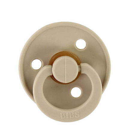 BIBS Colour Pacifiers - Size 2 - 2-Pack - Round - Vanilla/Peach