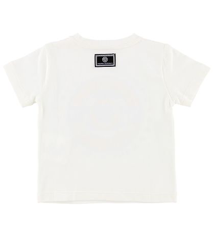 Young Versace T-Shirt - Blanc av. Bleu/Jaune