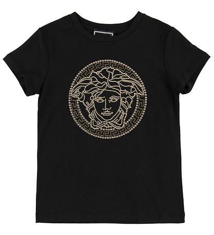 Young Versace T-shirt - Black w. Medusa/Rivets