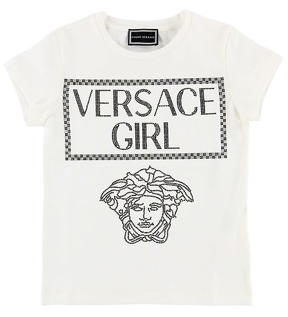 Young Versace T-Shirt - Blanc av. Versace Fille
