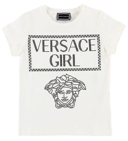 Young Versace T-shirt - White w. Versace Girl