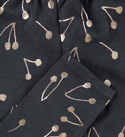Gro Leggings - Malak - Staalgrijs m. Kers
