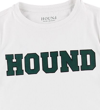Hound Stuttermabolur - Hvítur M. Lógó