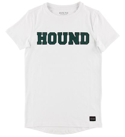 Hound Stuttermabolur - Hvítur M. Lógó