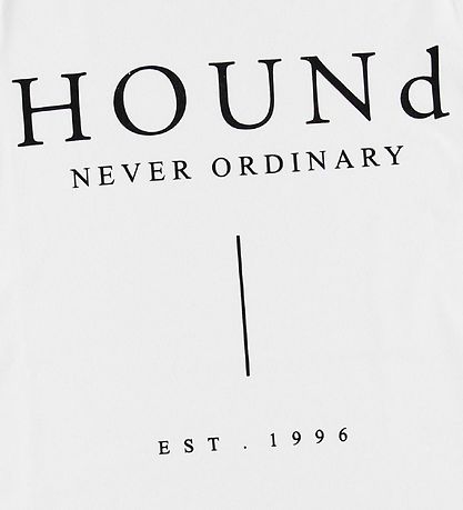 Hound Stuttermabolur - Hvítur M. Lógó