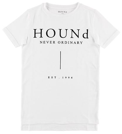 Hound Stuttermabolur - Hvítur M. Lógó