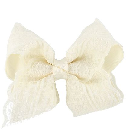 Pince à Cheveux en Forme de Noeud Little Wonders - 9 cm - Crème 