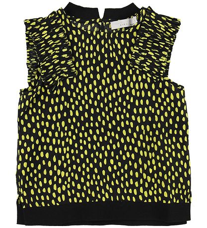Top Stella McCartney Kids - Noir av. Jaune Points/Froufrous