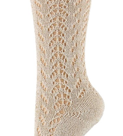 Condor Knee High Socks - Knitted - Ivory w. Glitter